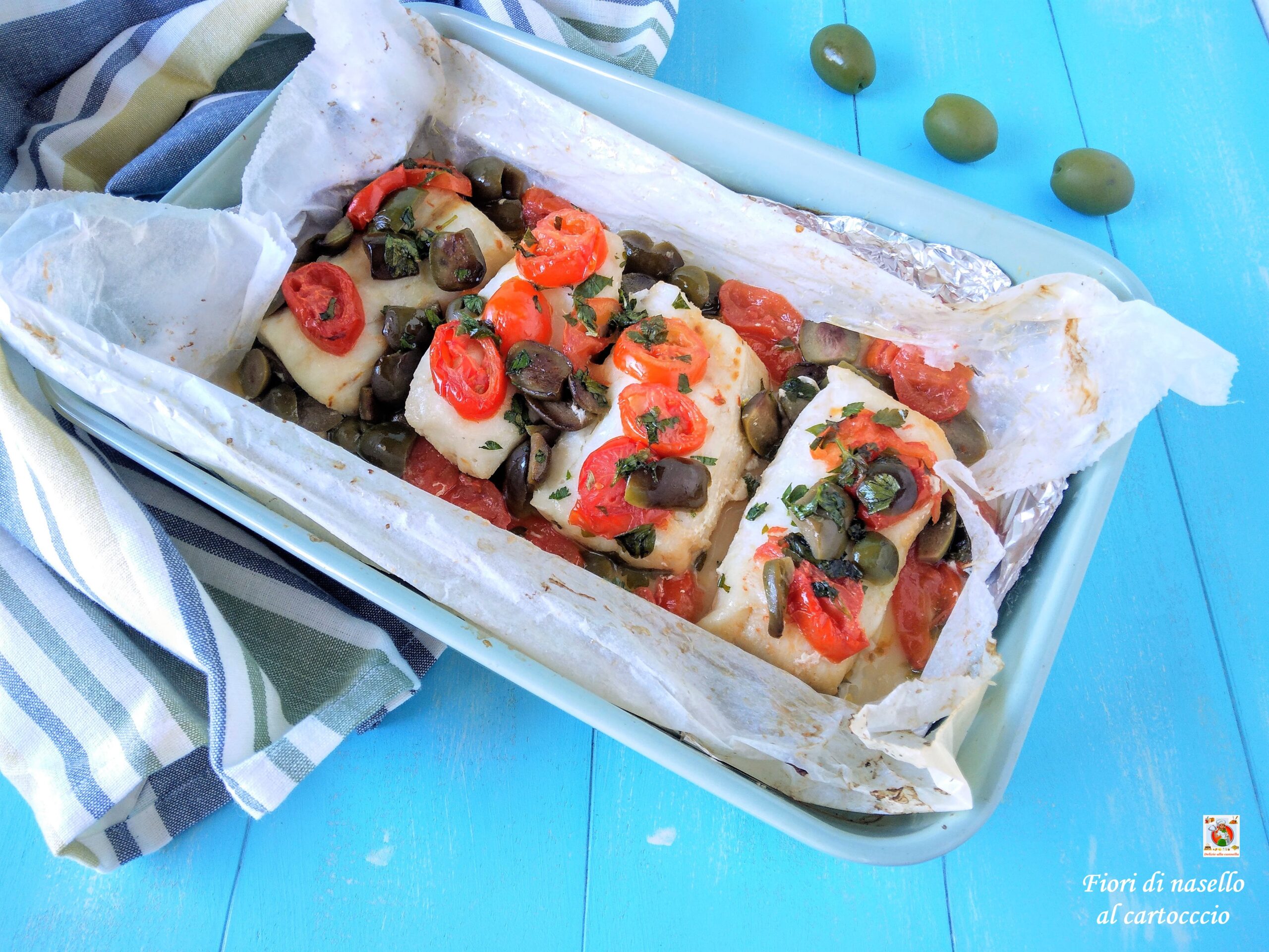 Fleurs de merlu en papillote