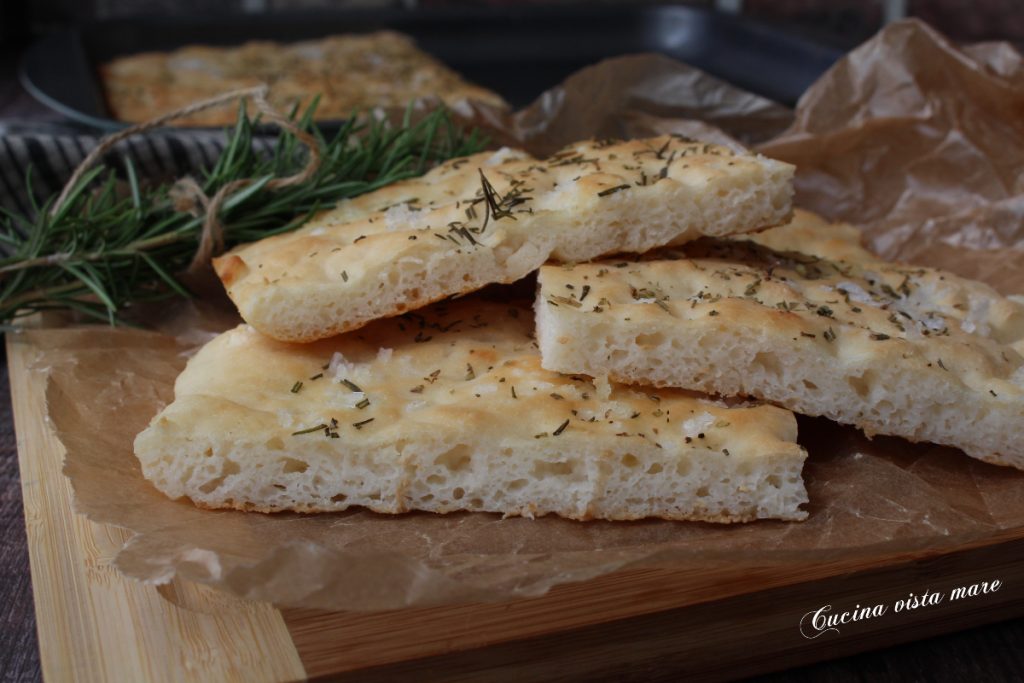 Focaccia à la ricotta sans gluten Cuisine vue sur mer