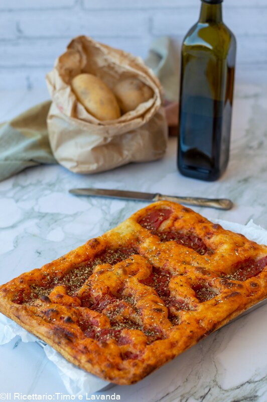 focaccia avec flocons de pommes de terre