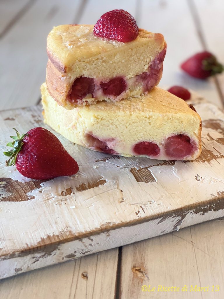 Fondant crémeux estival aux fraises et à la ricotta
