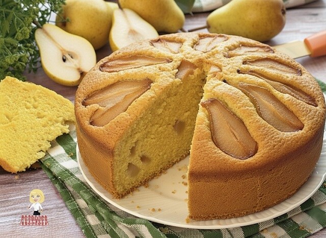 GÂTEAU MOELLEUX AUX POIRES
