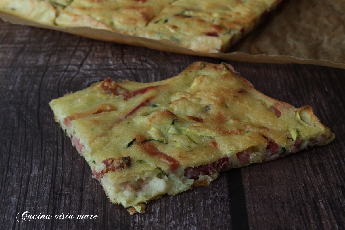 Galette de courgettes et speck