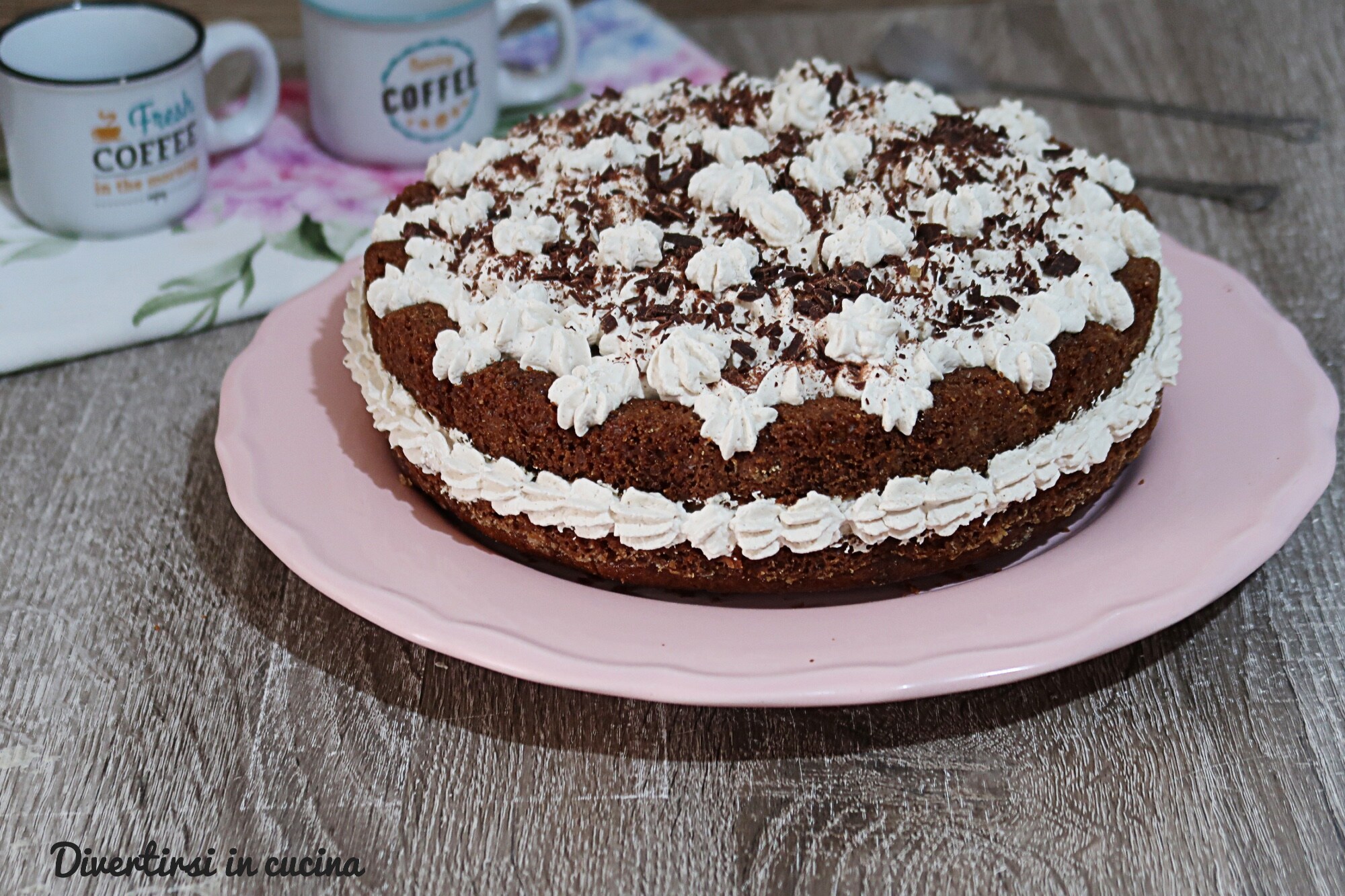 Gâteau à la crème et au café sans gluten et sans lactose