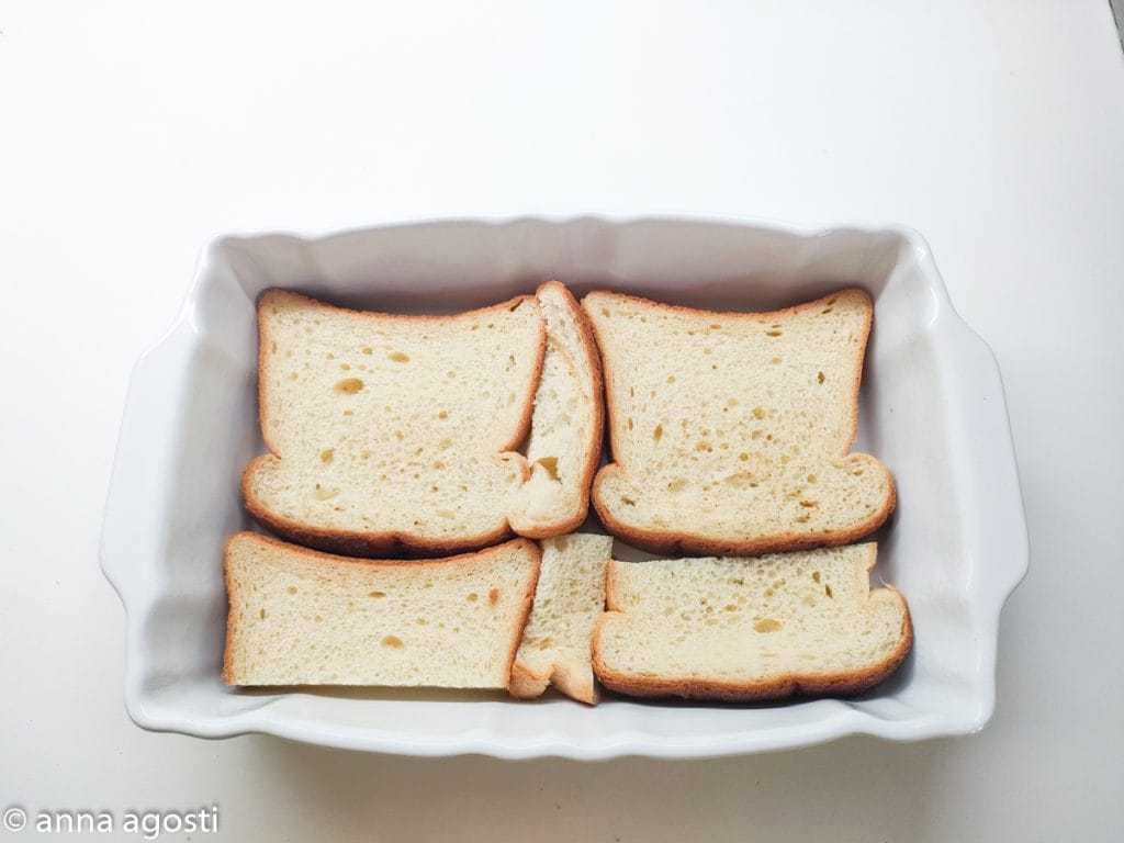 Gâteau au fromage et pain rassis