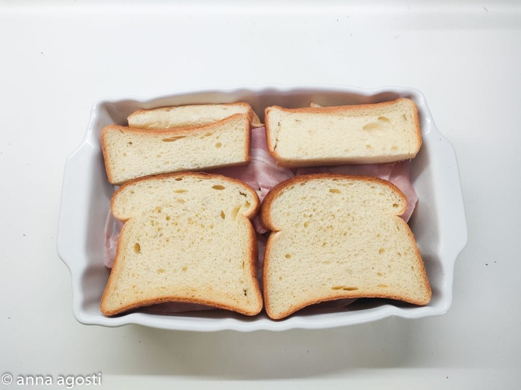 Gâteau au fromage et pain rassis