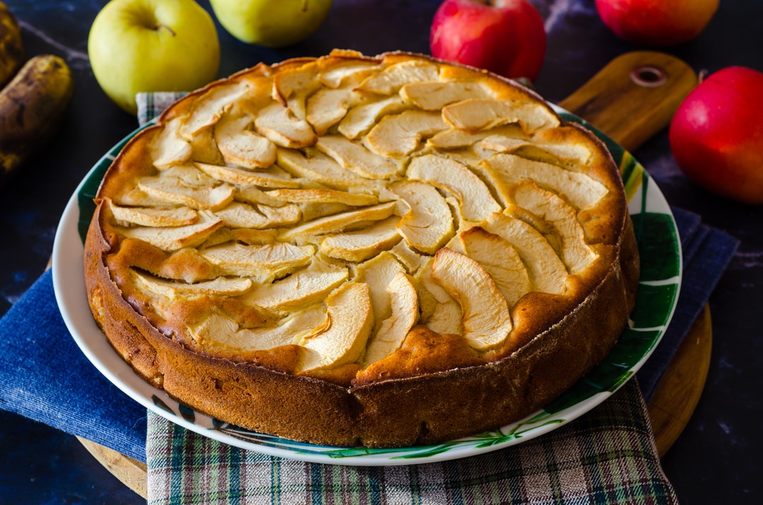 Gâteau aux pommes et bananes sans beurre