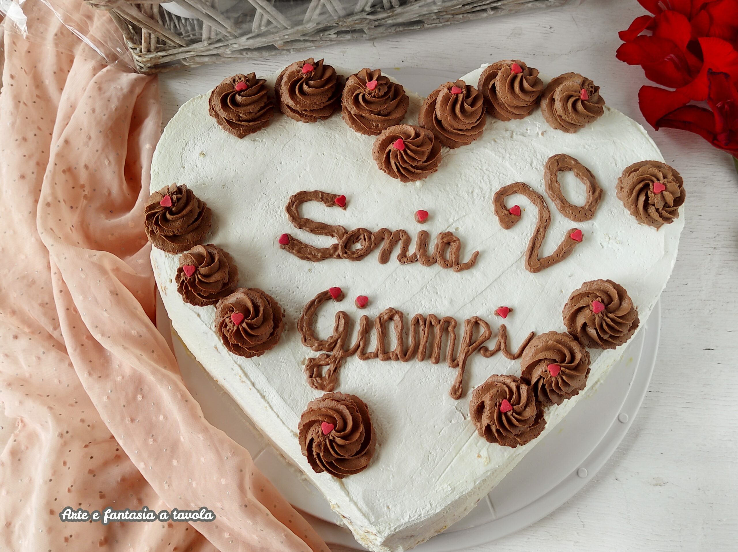 Gâteau cœur anniversaire