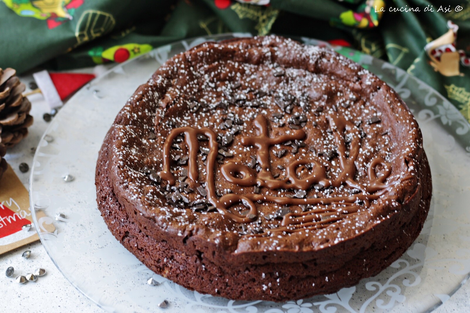 Gâteau au chocolat et marrons sans farine