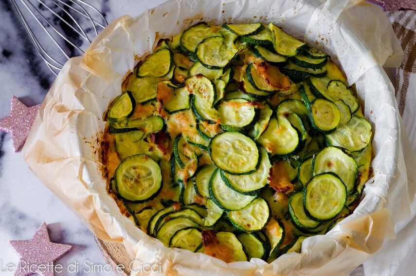 Gâteau invisible aux courgettes et au saumon