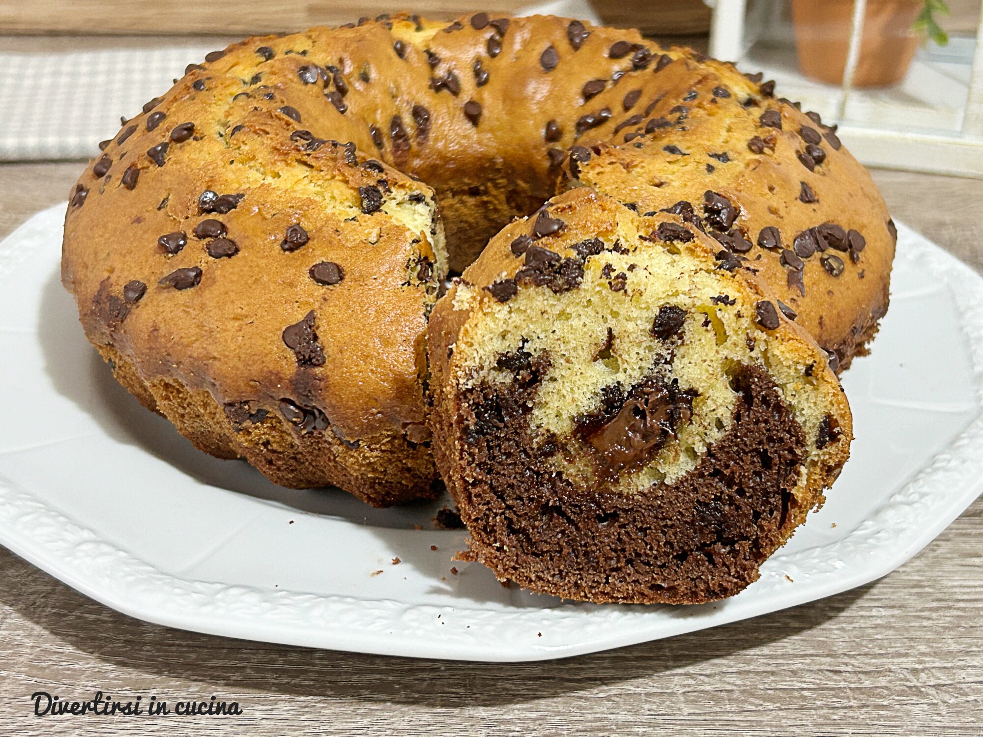 Gâteau marbré au cacao et Nutella