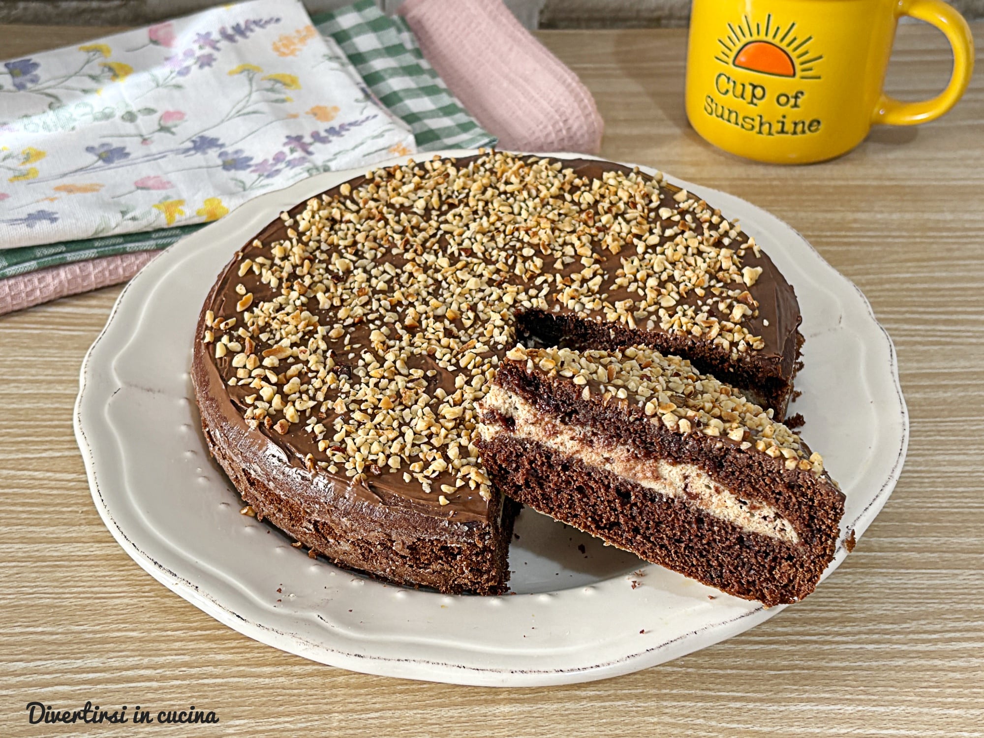 Gâteau renversé chocolat et café