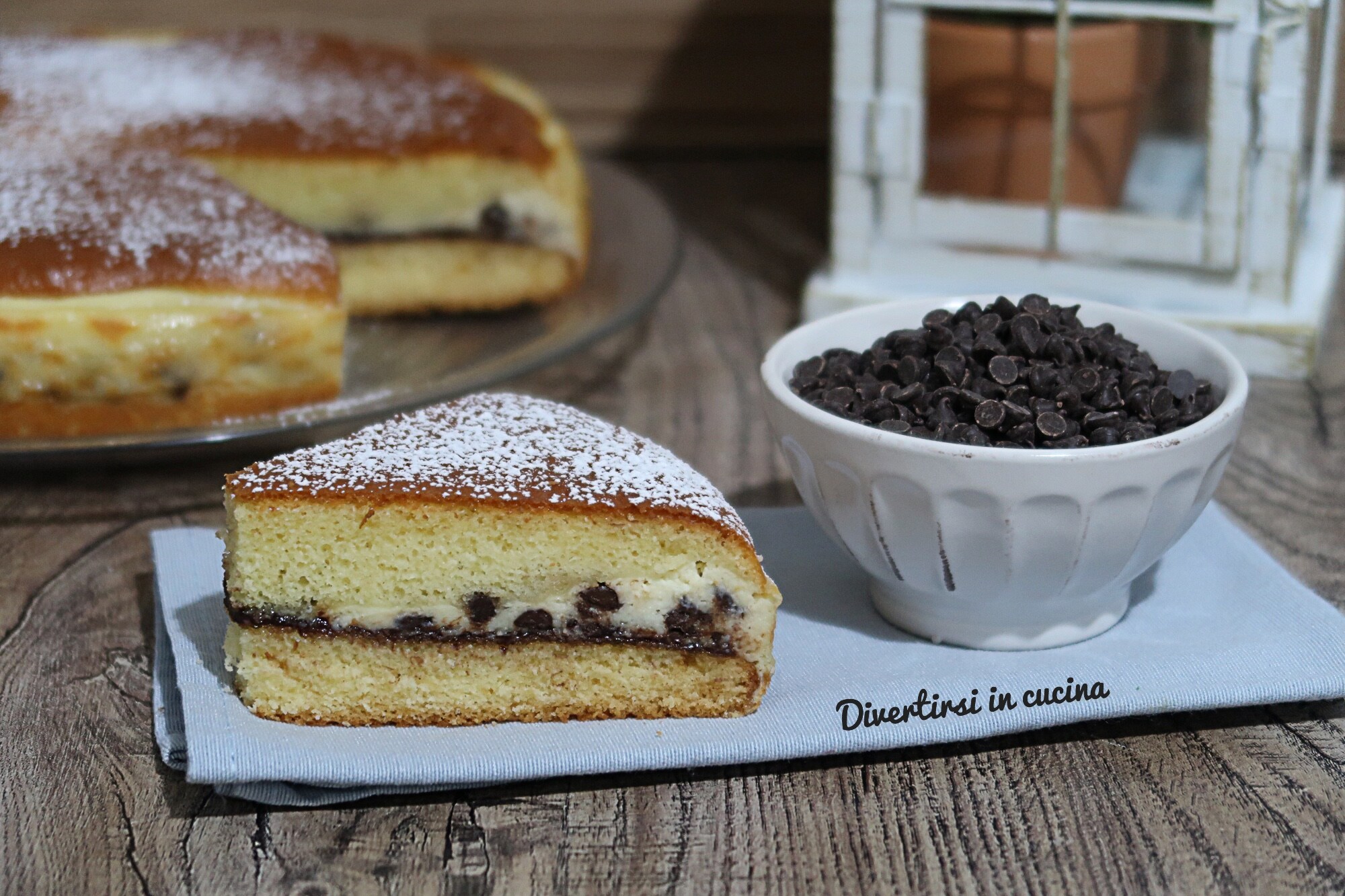 Gâteau versé avec ricotta et chocolat