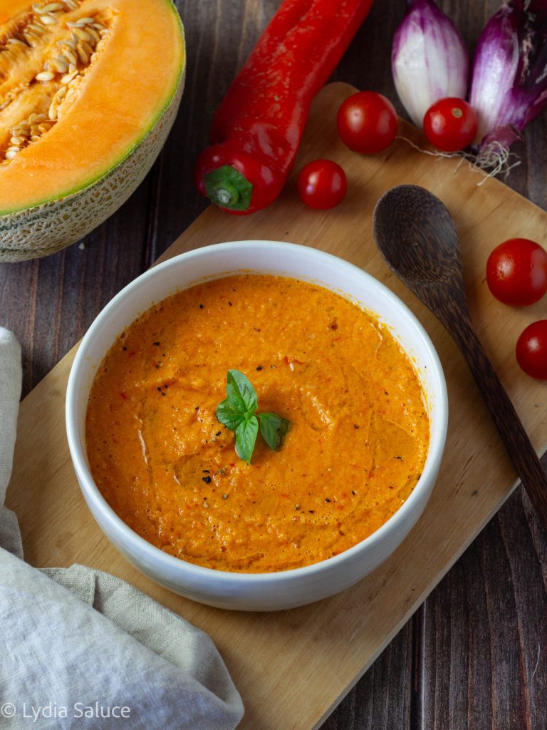 Gazpacho de melon et poivrons