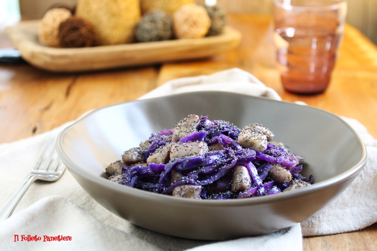 Gnocchetti de sarrasin avec chou rouge