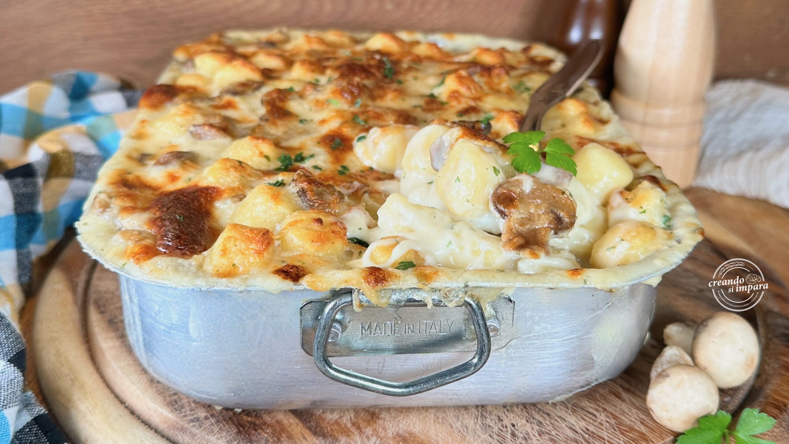 Gnocchi au four avec champignons