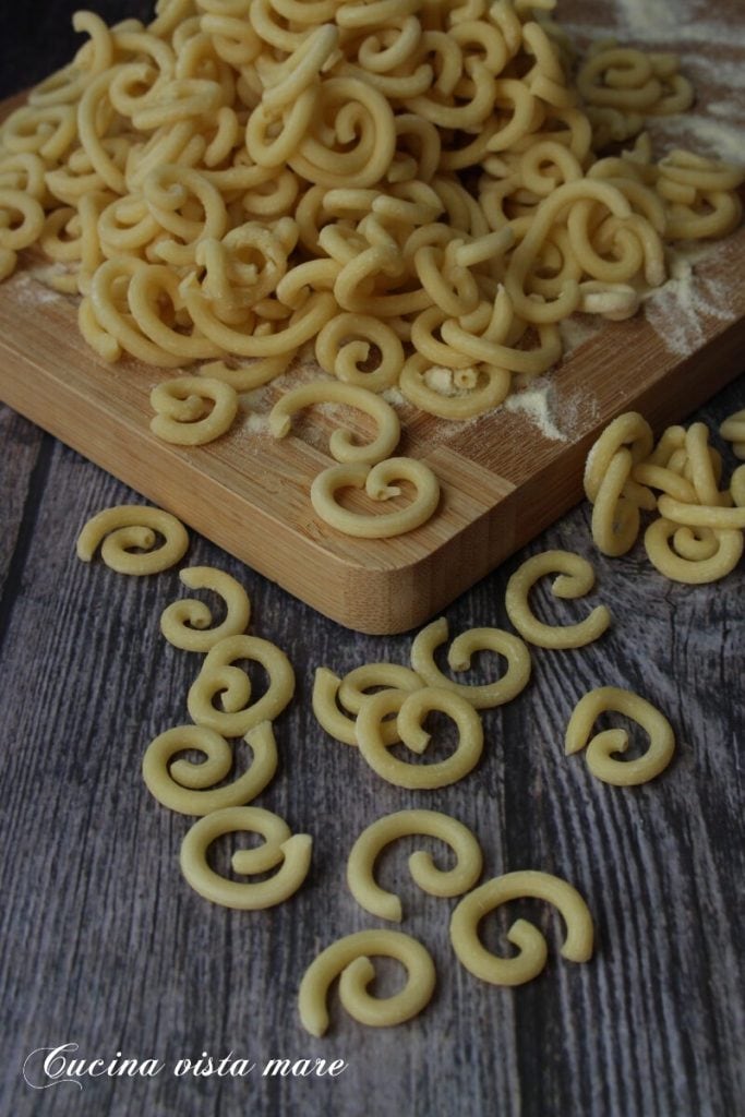 Gramigna faite maison Cuisine vue mer
