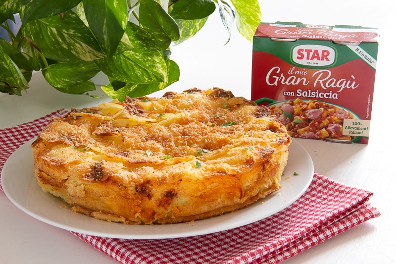 Gratin de pommes de terre au ragù