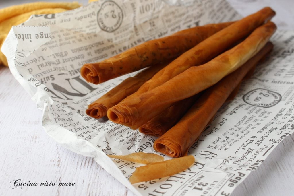 Gressins de pâte filo Cuisine vue sur mer