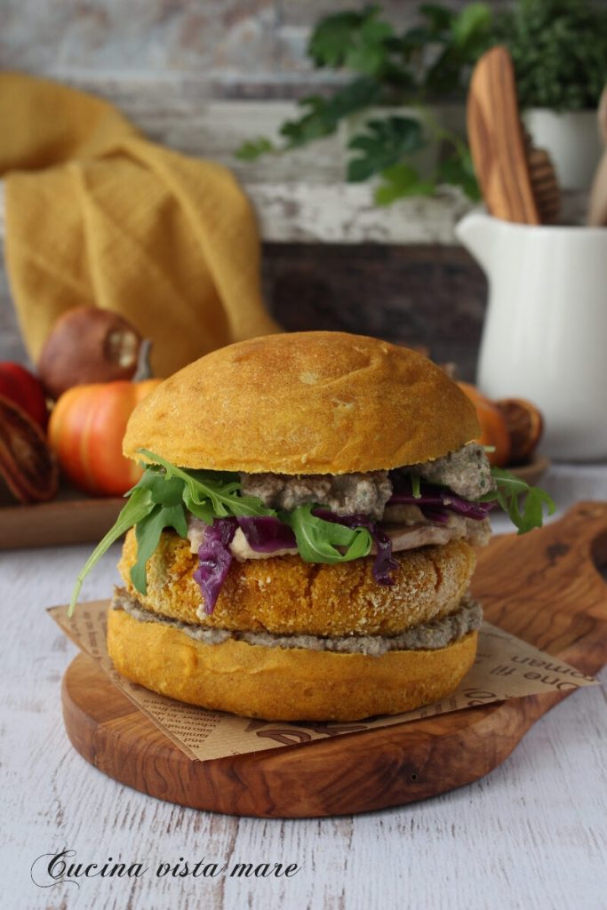 Hamburger végétarien Cuisine vue sur mer