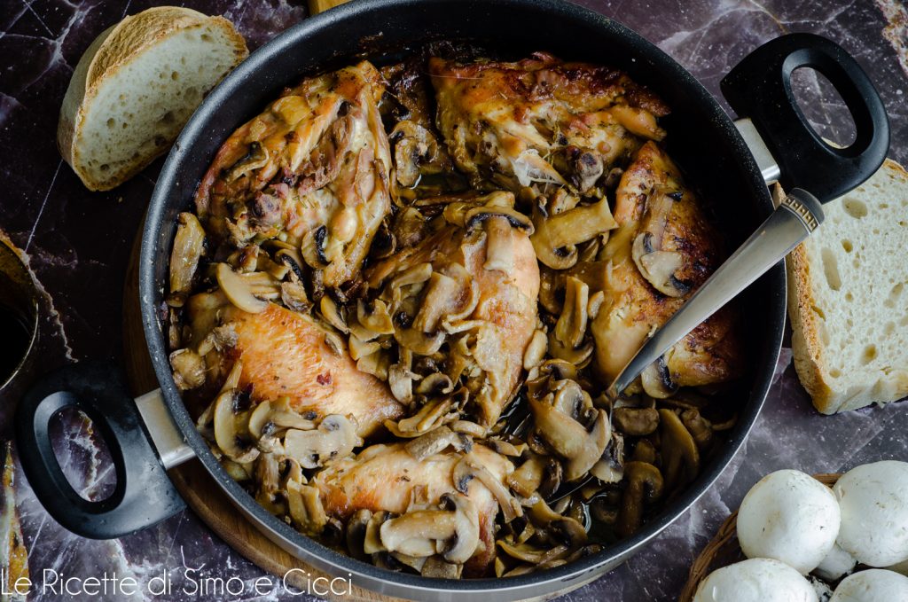 Hautes cuisses de poulet aux champignons