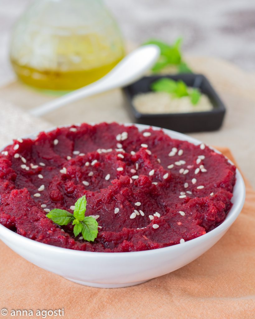 Houmous de betteraves et haricots