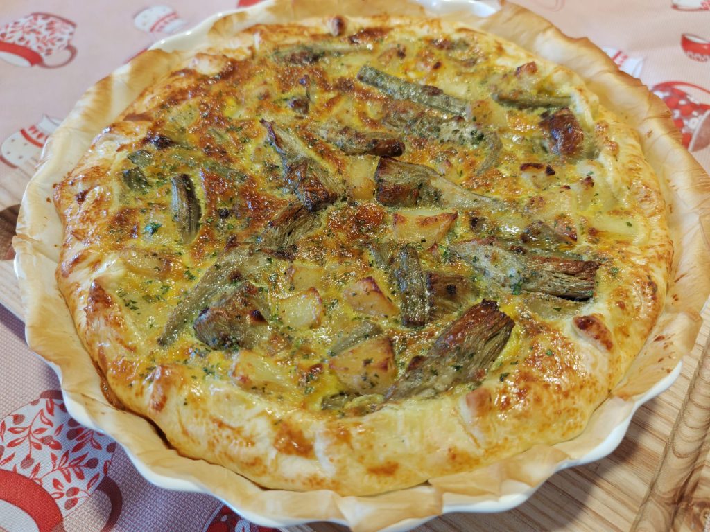 Tarte salée aux artichauts