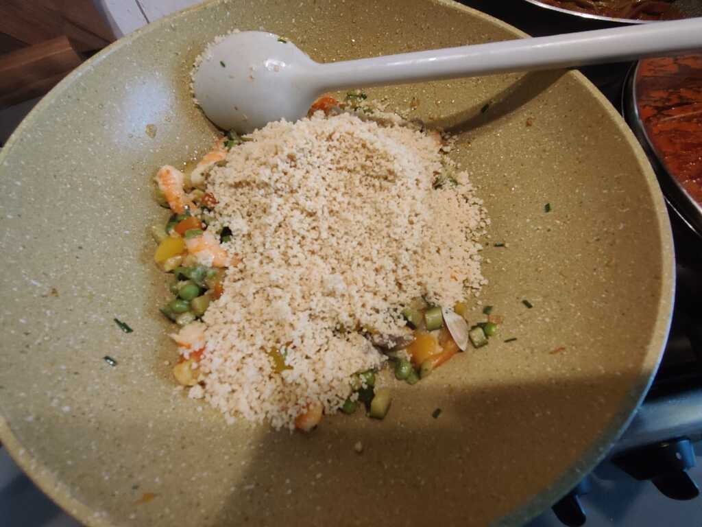 Couscous épicé crevettes légumes