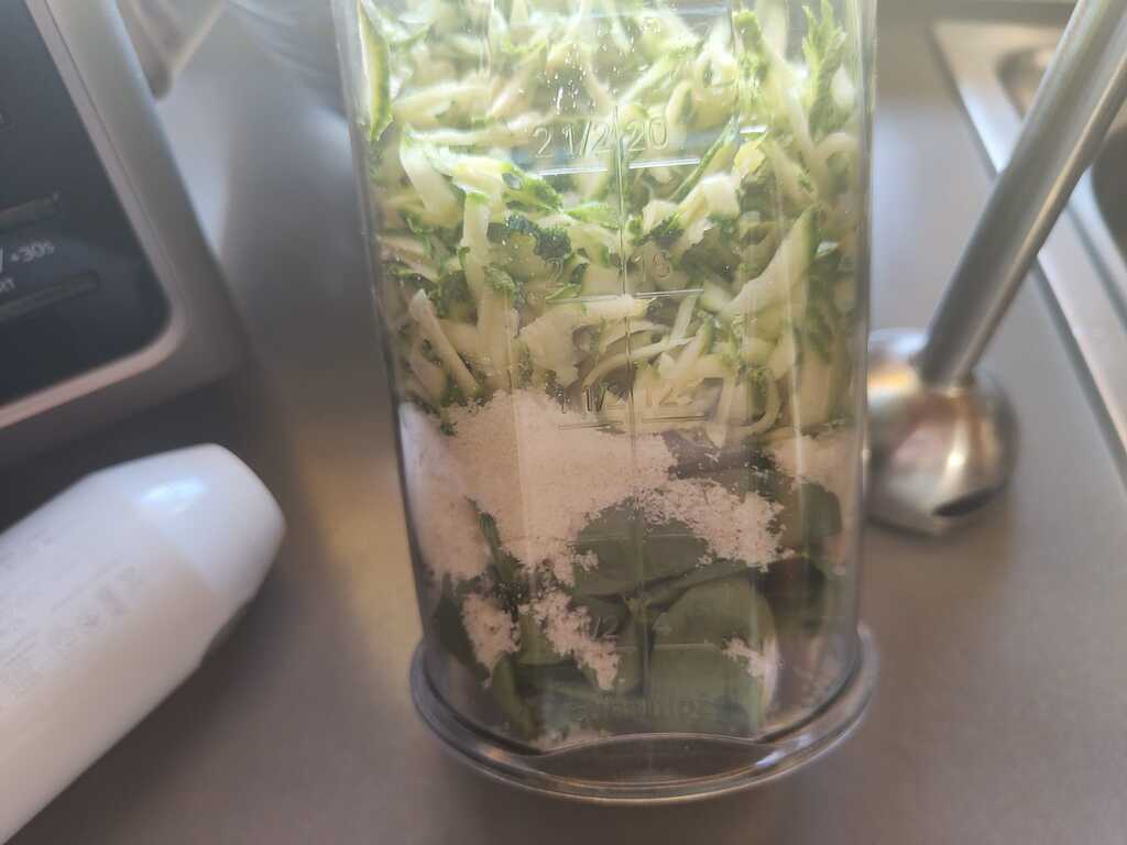 Pâtes au pesto de courgettes