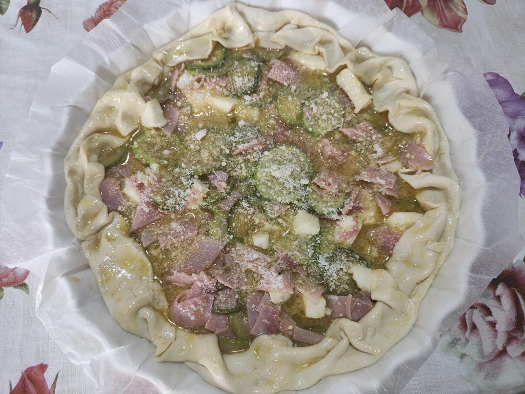 Tarte au jambon cuit et aux courgettes