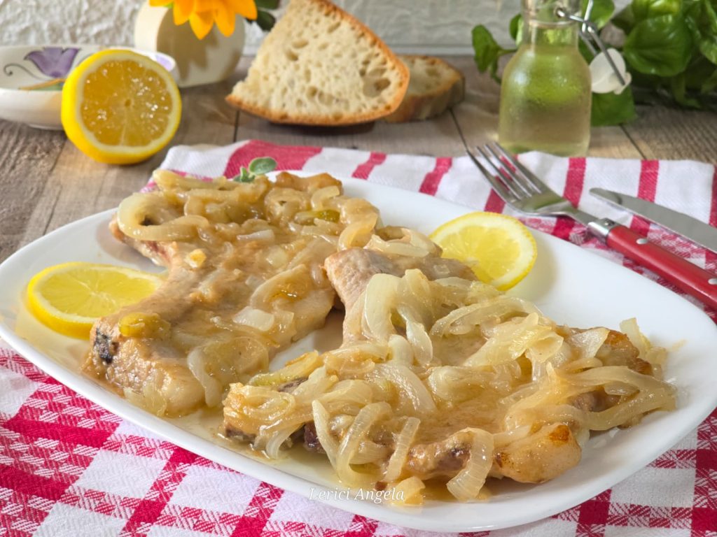 Côtes de porc aux oignons