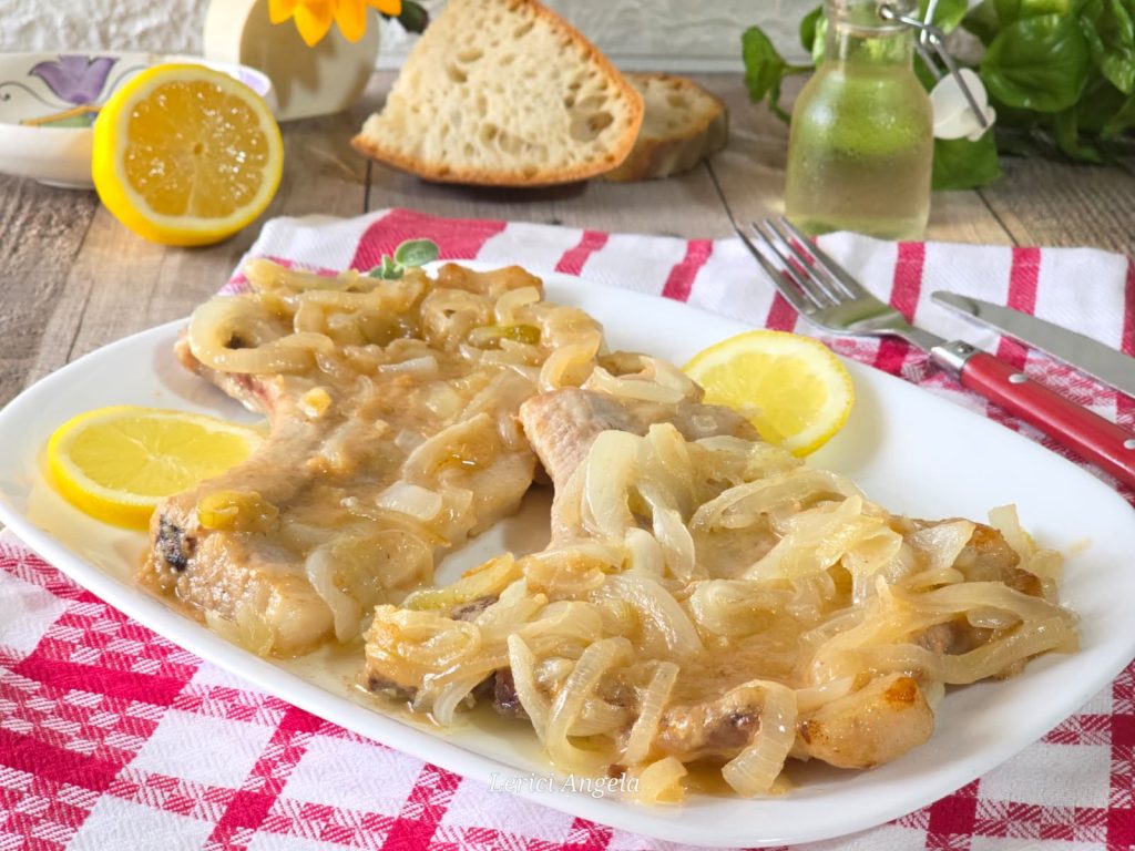 Côtes de porc aux oignons