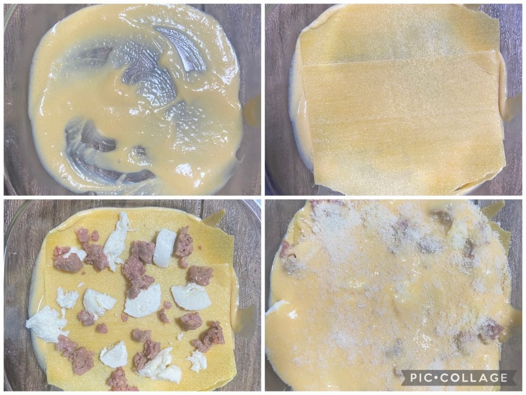 lasagnes à la crème de potiron et saucisse