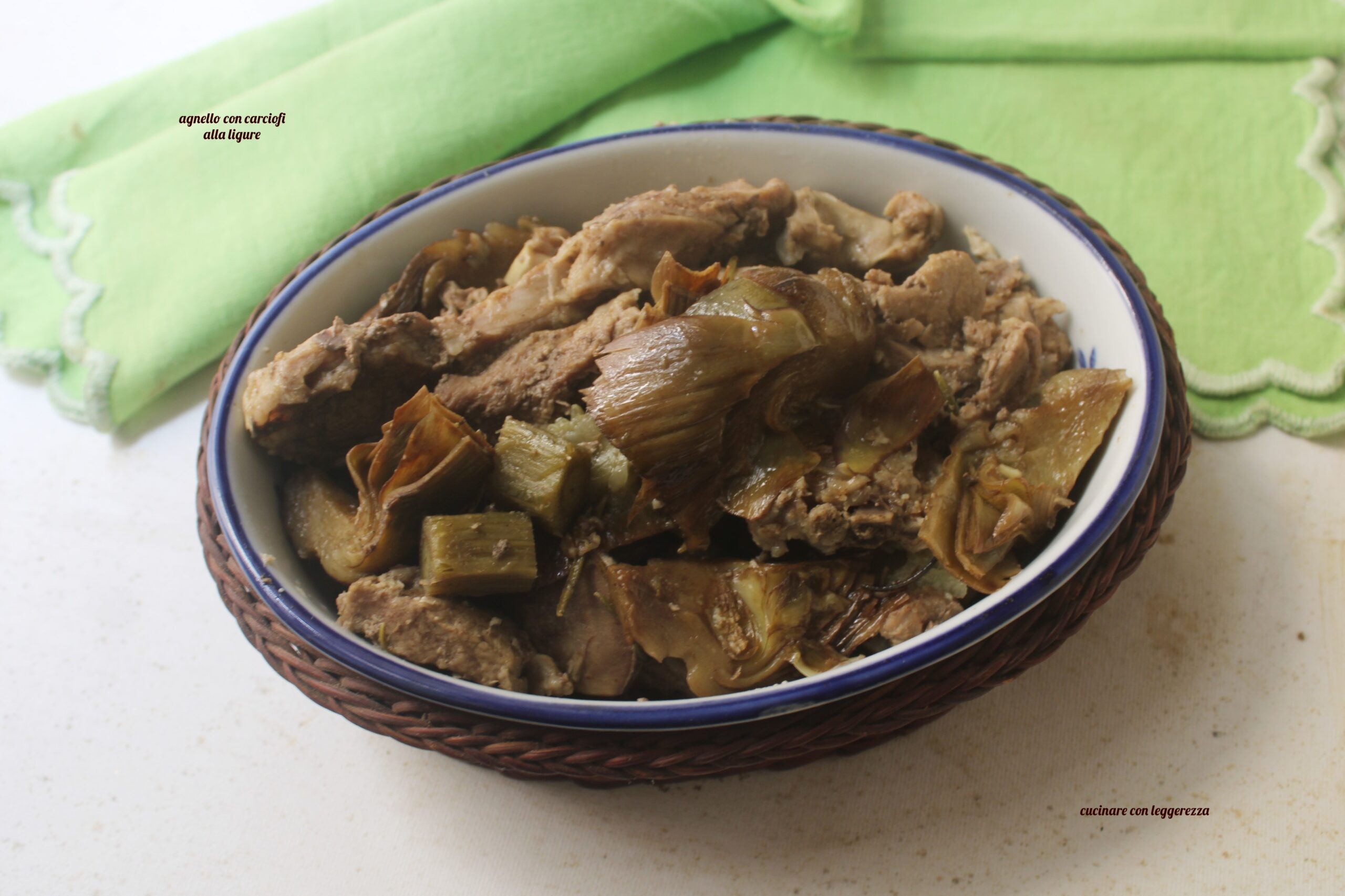 Agneau aux artichauts à la ligure