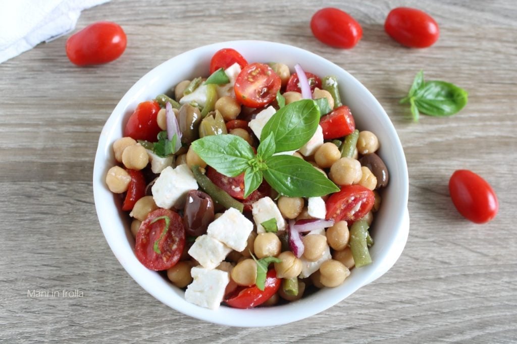Salade pois chiches tomates cerises et feta