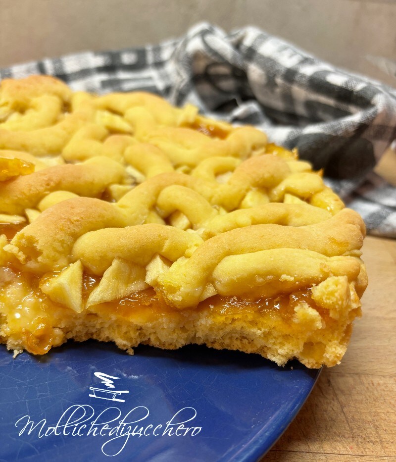 tarte molle aux pommes et confiture