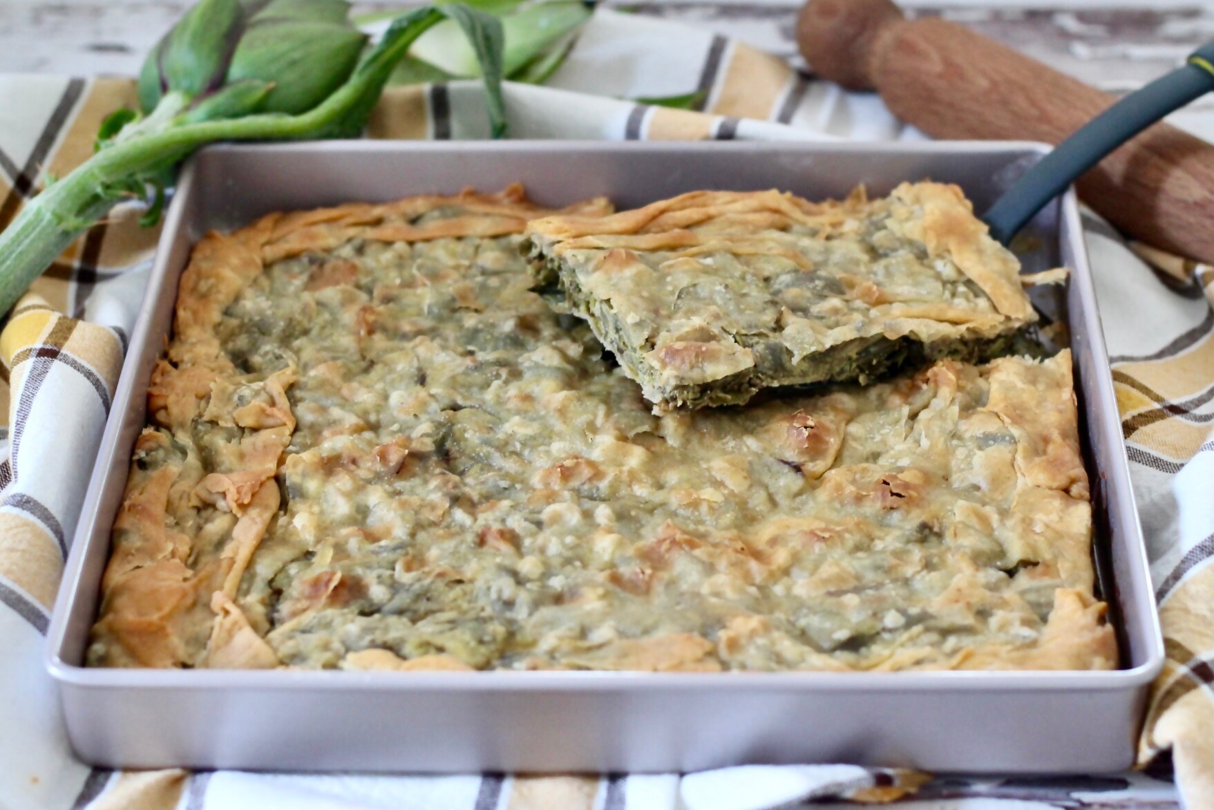 Tarte printanière aux artichauts