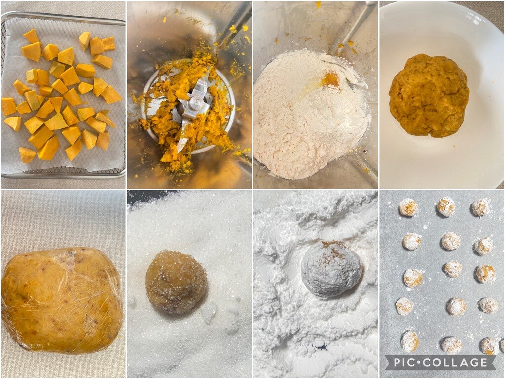 préparation biscuits moelleux à la citrouille