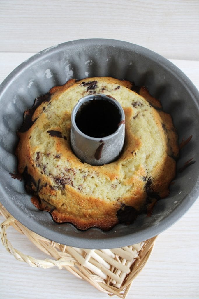 Gâteau marbré vanille et cacao