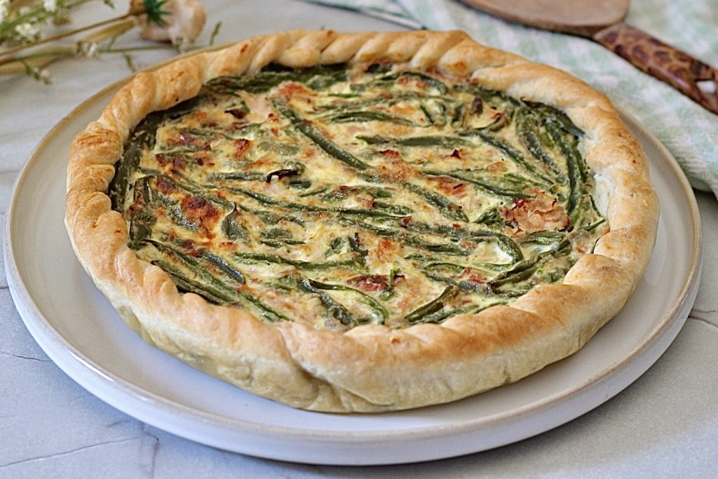Quiche aux haricots verts, de la première tranche à la dernière miette, c'est une fête pour le palais !