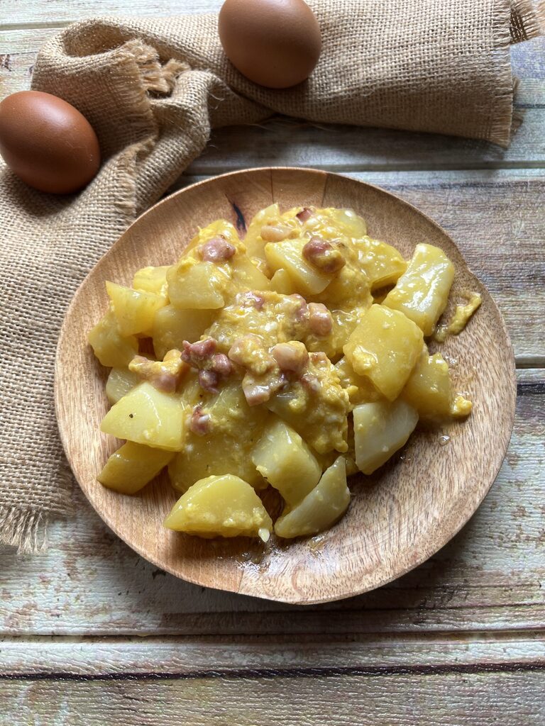 Pommes de terre à la carbonara