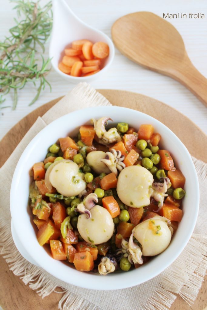 Petites Seiches aux Petits Pois et Carottes