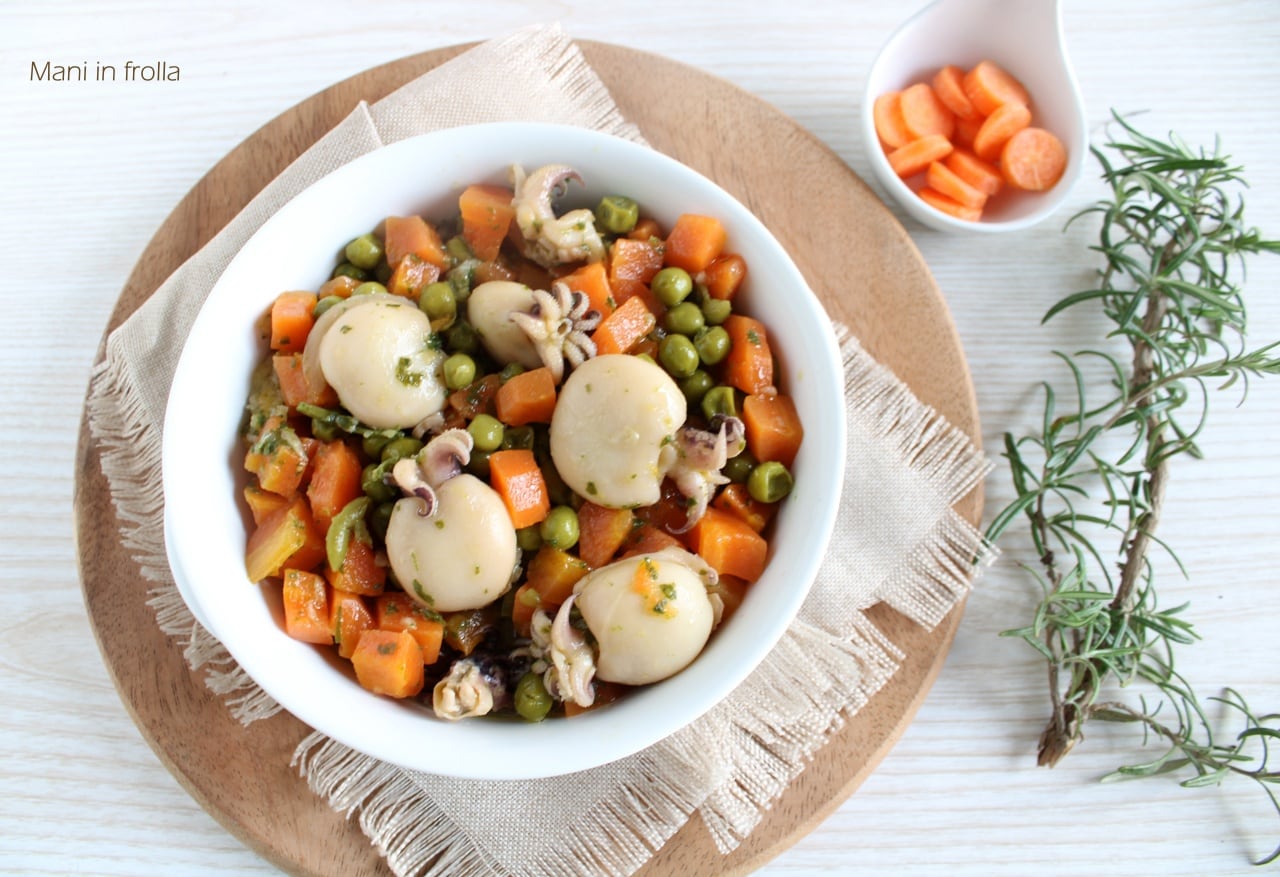 Petites Seiches aux Petits Pois et Carottes