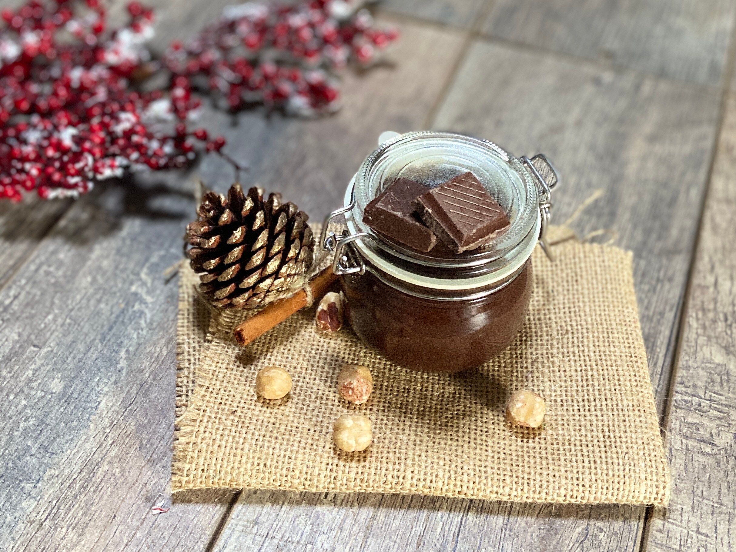 Pâte à tartiner au gianduja à offrir à Noël