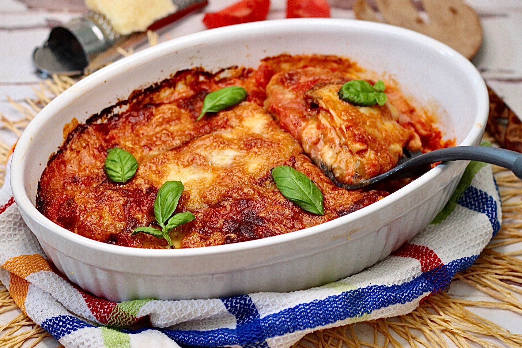 Aubergines à la parmigiana sans friture