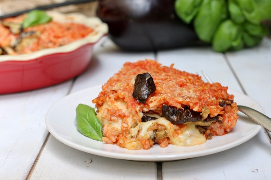 Riz au four à la parmigiana