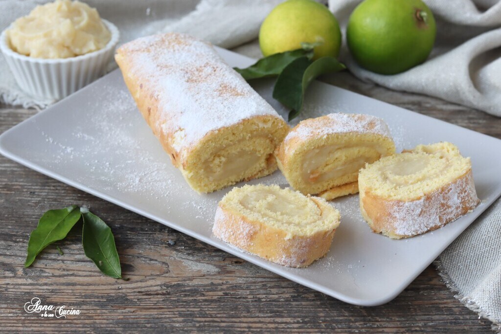 roulé sucré avec crème au bergamote