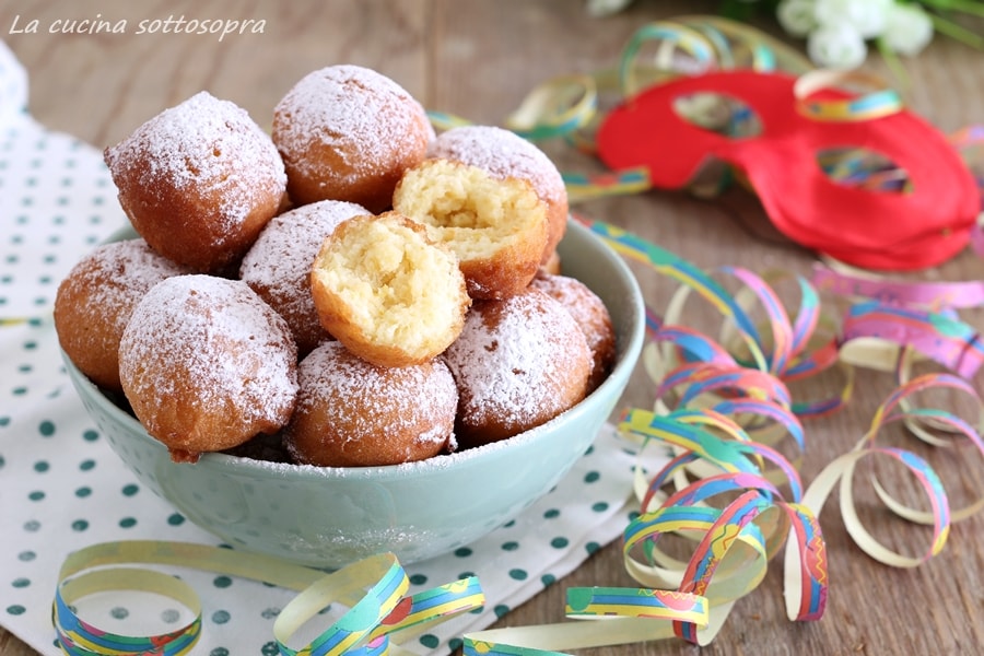 Castagnole à la ricotta orange et citron avec Thermomix et sans