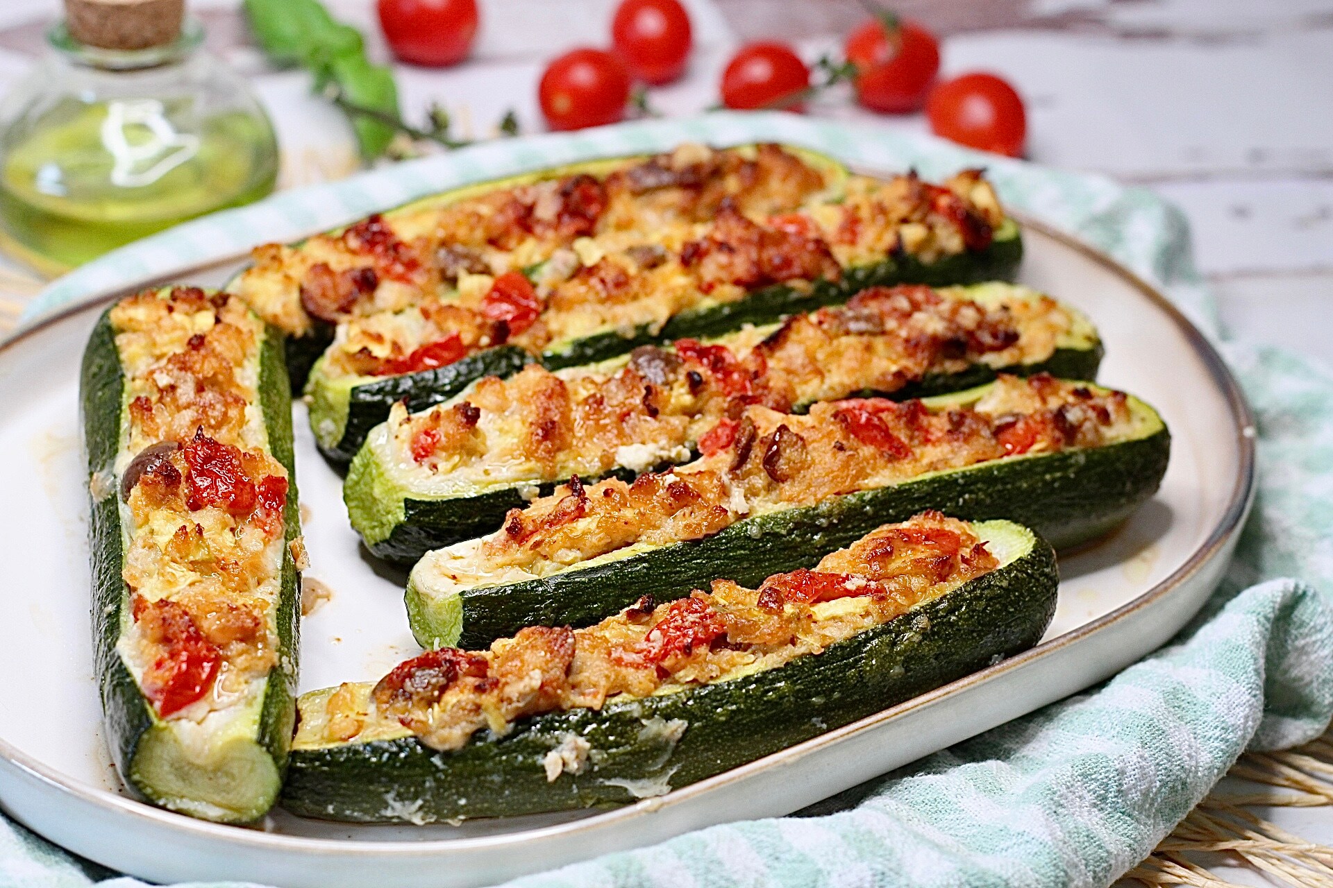 Courgettes farcies à la méditerranéenne