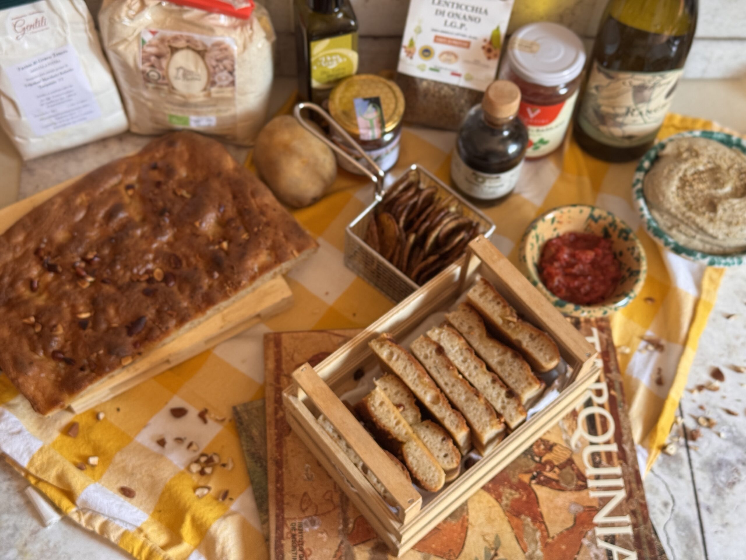 Apéritif étrusque entre histoire et goût avec les produits de la Tuscia