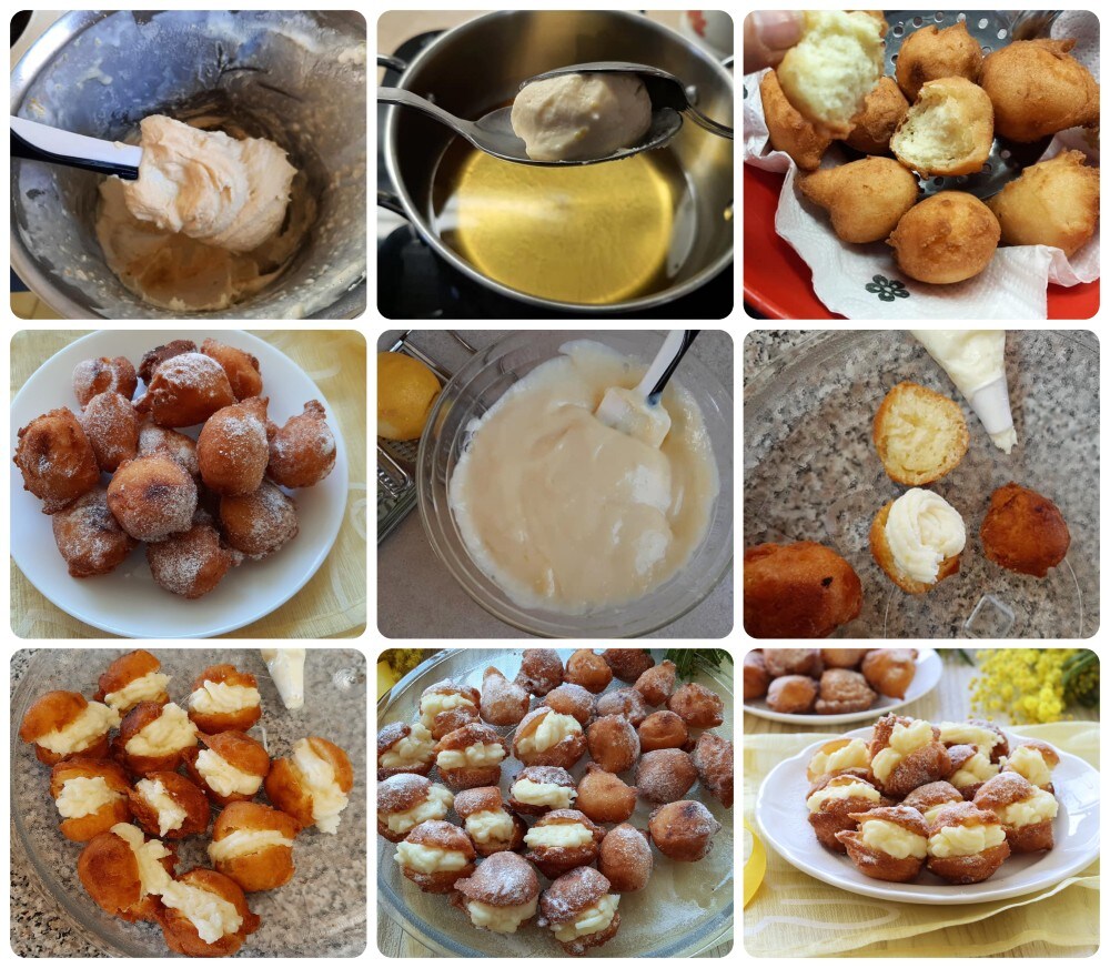 Beignets moelleux à la crème au citron